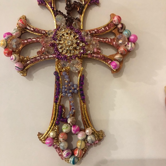 Hand made decorative vintage cross - Picture 7 of 8